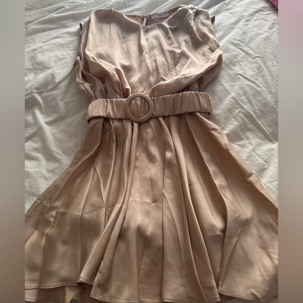 TALULAH Tan Dress with Belt